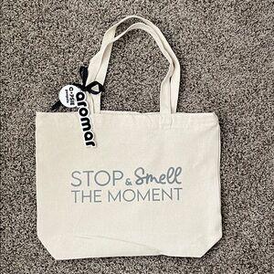 Aromar Cream Tote Bag with Quote